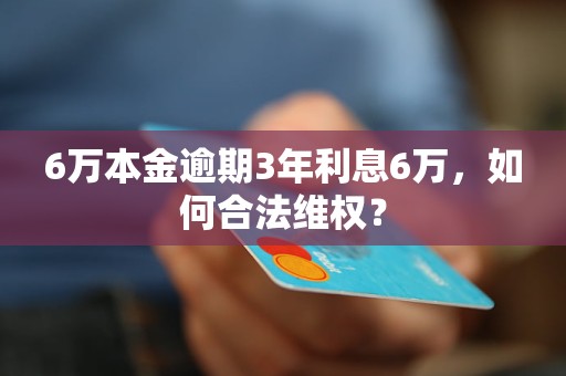 6万本金逾期3年利息6万，如何合法维权？