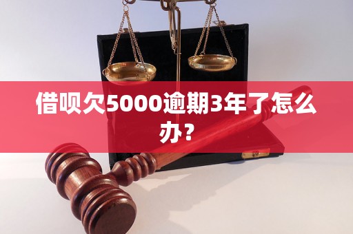 借呗欠5000逾期3年了怎么办？