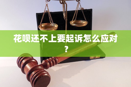 花呗还不上要起诉怎么应对？