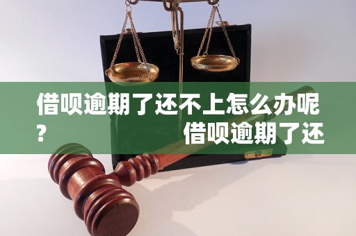 借呗逾期了还不上怎么办呢？                    借呗逾期了还不上应该怎么处理？