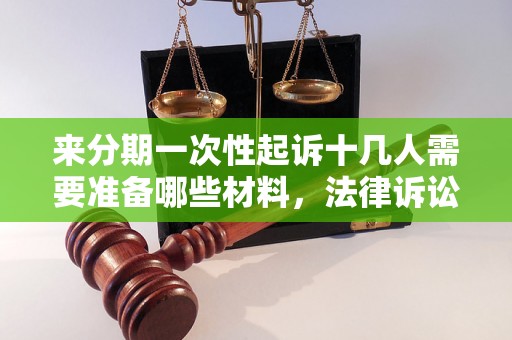 来分期一次性起诉十几人需要准备哪些材料，法律诉讼流程详解