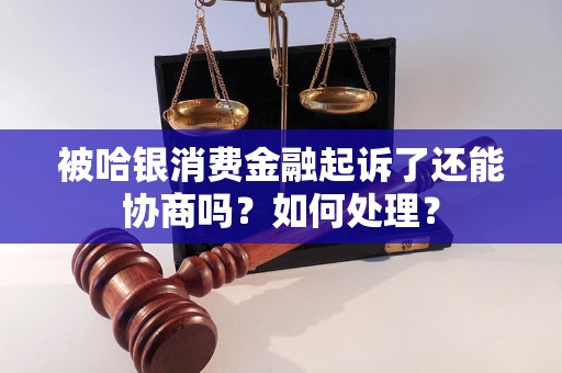 被哈银消费金融起诉了还能协商吗？如何处理？