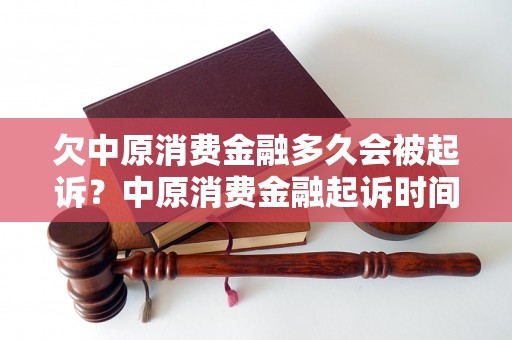 欠中原消费金融多久会被起诉？中原消费金融起诉时间流程详解