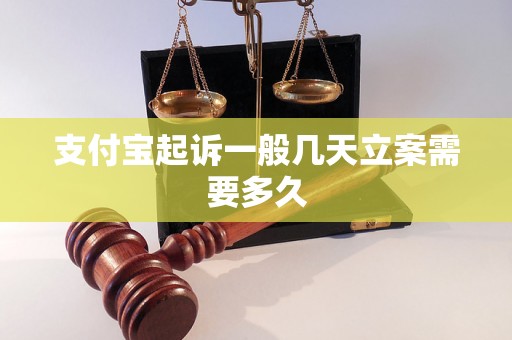 支付宝起诉一般几天立案需要多久