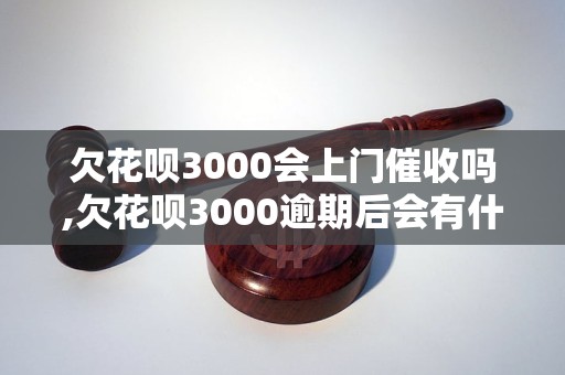 欠花呗3000会上门催收吗,欠花呗3000逾期后会有什么后果