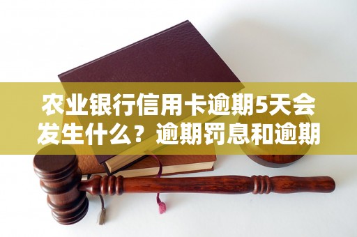 农业银行信用卡逾期5天会发生什么？逾期罚息和逾期利息怎么算？