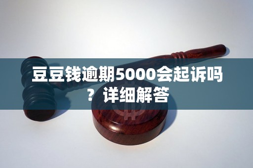 豆豆钱逾期5000会起诉吗？详细解答