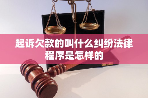 起诉欠款的叫什么纠纷法律程序是怎样的