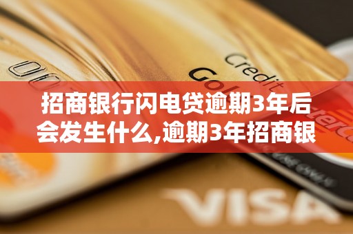 招商银行闪电贷逾期3年后会发生什么,逾期3年招商银行闪电贷后果严重吗