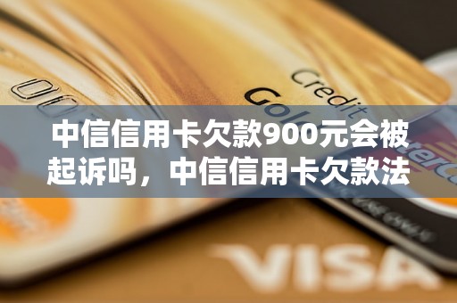 中信信用卡欠款900元会被起诉吗，中信信用卡欠款法律规定