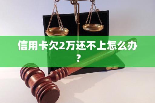 信用卡欠2万还不上怎么办？