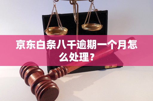 京东白条八千逾期一个月怎么处理？