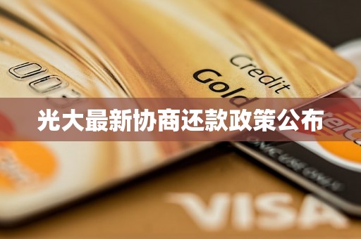 光大最新协商还款政策公布