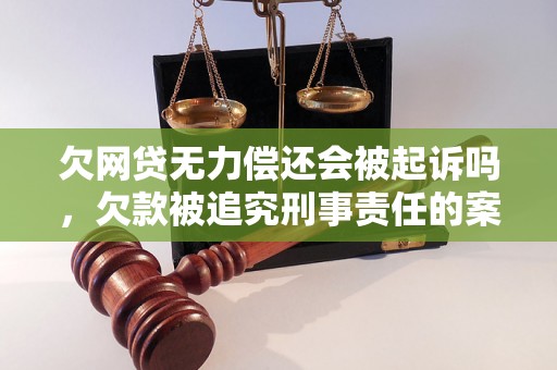 欠网贷无力偿还会被起诉吗，欠款被追究刑事责任的案例