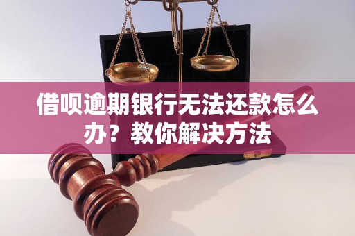 借呗逾期银行无法还款怎么办？教你解决方法