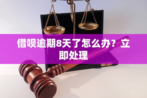 借呗逾期8天了怎么办？立即处理