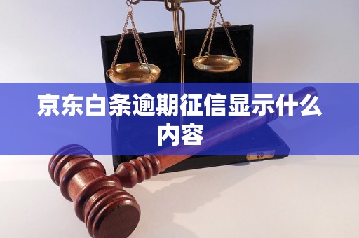 京东白条逾期征信显示什么内容