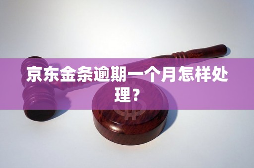 京东金条逾期一个月怎样处理？