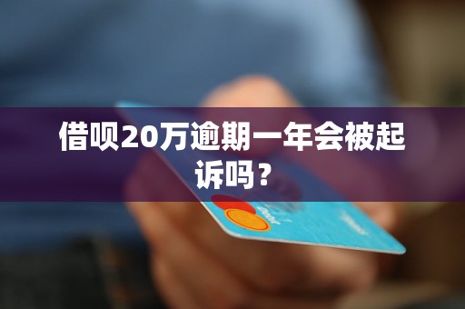 借呗20万逾期一年会被起诉吗？