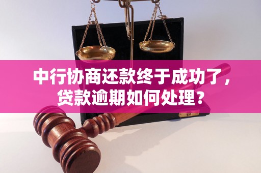 中行协商还款终于成功了，贷款逾期如何处理？