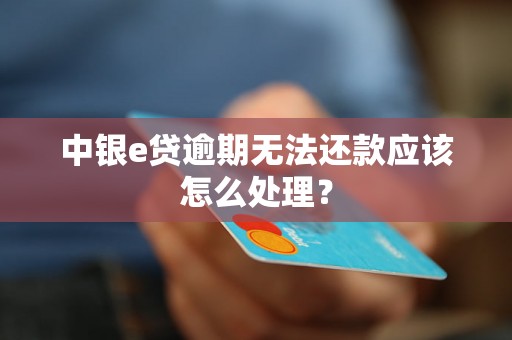 中银e贷逾期无法还款应该怎么处理? 中银e贷逾期无法还款应该怎么处理?