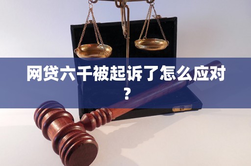 网贷六千被起诉了怎么应对？