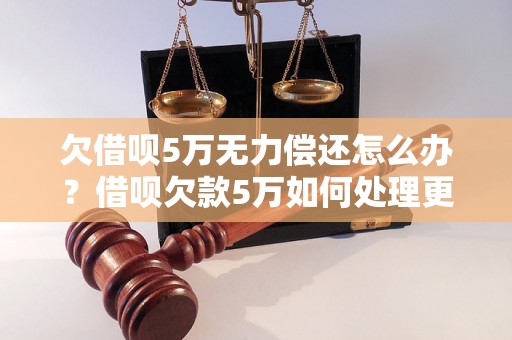 欠借呗5万无力偿还怎么办？借呗欠款5万如何处理更合适