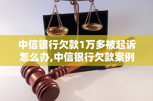 中信银行欠款1万多被起诉怎么办,中信银行欠款案例处理经验分享