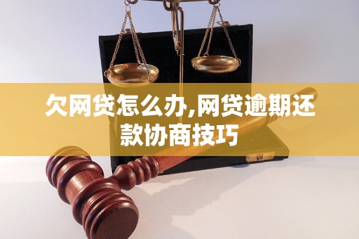 欠网贷怎么办,网贷逾期还款协商技巧