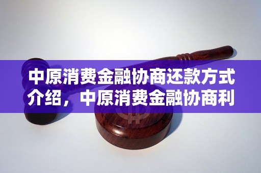 中原消费金融协商还款方式介绍，中原消费金融协商利息的方法