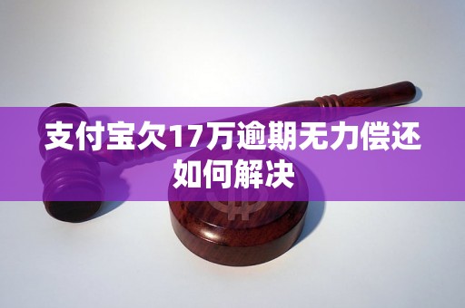 支付宝欠17万逾期无力偿还如何解决