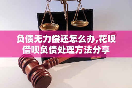 负债无力偿还怎么办,花呗借呗负债处理方法分享