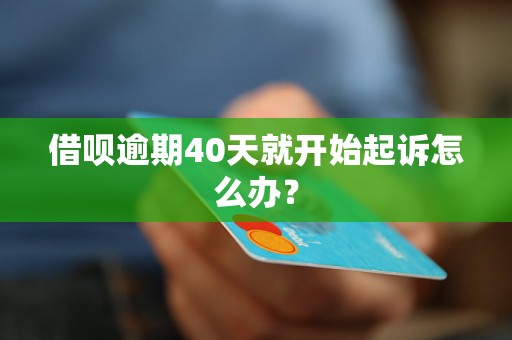 借呗逾期40天就开始起诉怎么办？