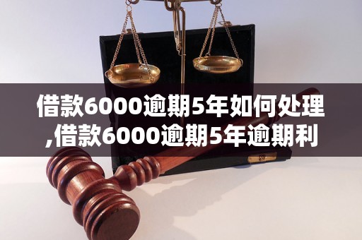 借款6000逾期5年如何处理,借款6000逾期5年逾期利息计算