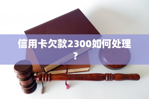 信用卡欠款2300如何处理？