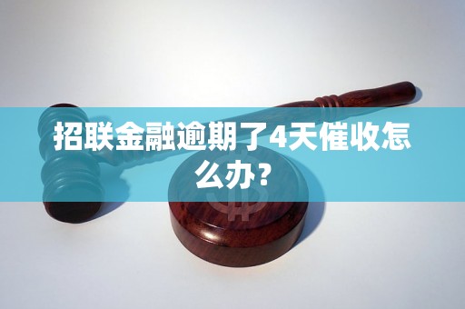 招联金融逾期了4天催收怎么办？