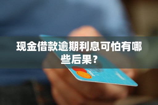 现金借款逾期利息可怕有哪些后果？