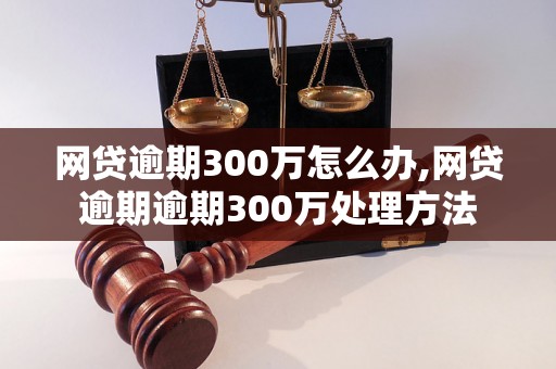 网贷逾期300万怎么办,网贷逾期逾期300万处理方法