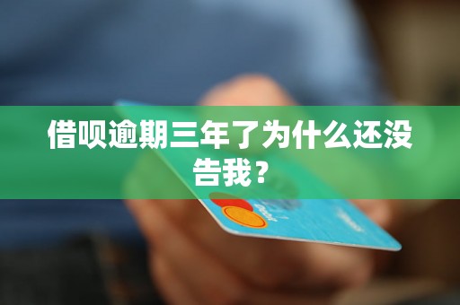 借呗逾期三年了为什么还没告我？