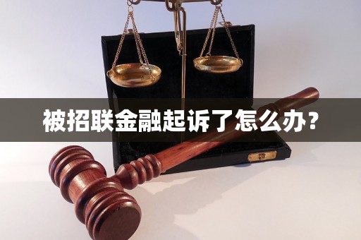 被招联金融起诉了怎么办？