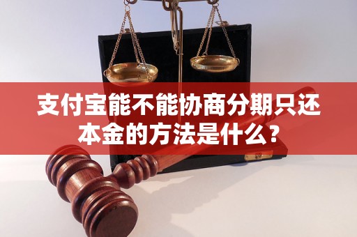 支付宝能不能协商分期只还本金的方法是什么？