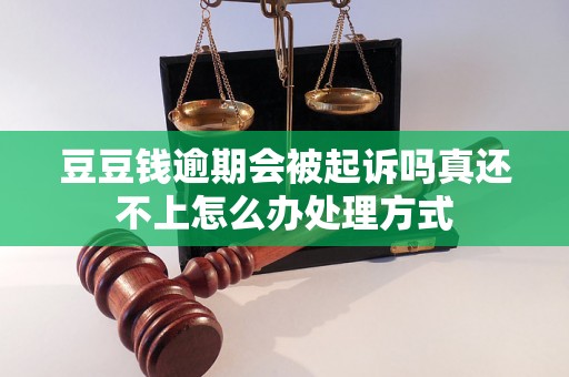 豆豆钱逾期会被起诉吗真还不上怎么办处理方式