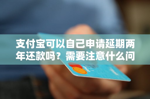 支付宝可以自己申请延期两年还款吗？需要注意什么问题？