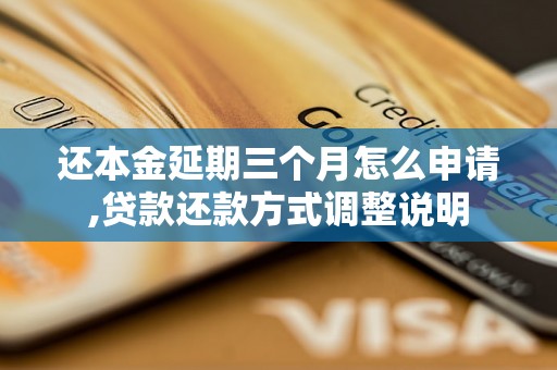 还本金延期三个月怎么申请,贷款还款方式调整说明