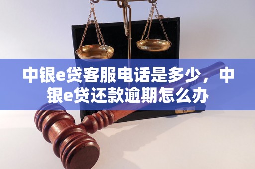 中银e贷客服电话是多少，中银e贷还款逾期怎么办