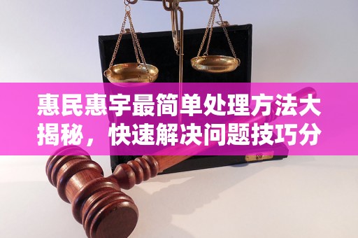 惠民惠宇最简单处理方法大揭秘，快速解决问题技巧分享