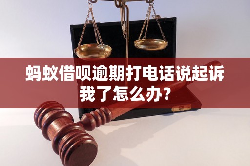 蚂蚁借呗逾期打电话说起诉我了怎么办？