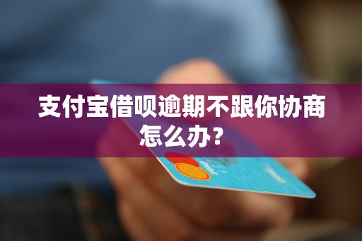 支付宝借呗逾期不跟你协商怎么办？