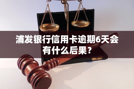 浦发银行信用卡逾期6天会有什么后果？