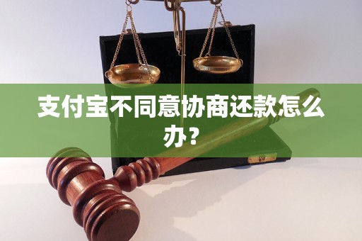 支付宝不同意协商还款怎么办？